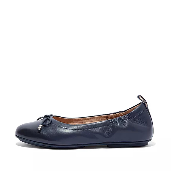 Ballerine Donna FitFlop ALLEGRO Bow Metallic Pelle Blu Marino | 98701452