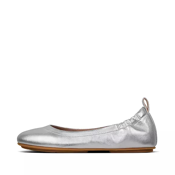 Ballerine Donna FitFlop ALLEGRO Soft Pelle Argento | 51573219
