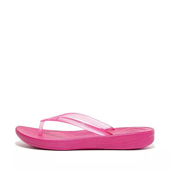 Infradito Donna FitFlop IQUSHION Transparent Fucsia Rosa | 10939498