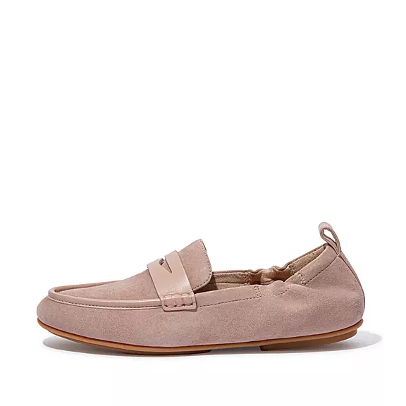 Mocassini Donna FitFlop ALLEGRO Pelle Scamosciata Penny Beige | 75290941