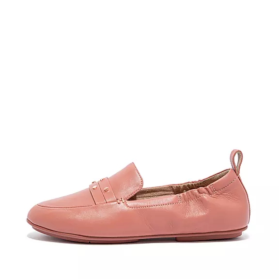 Mocassini Donna FitFlop ALLEGRO Studded Pelle Rosa | 28944815