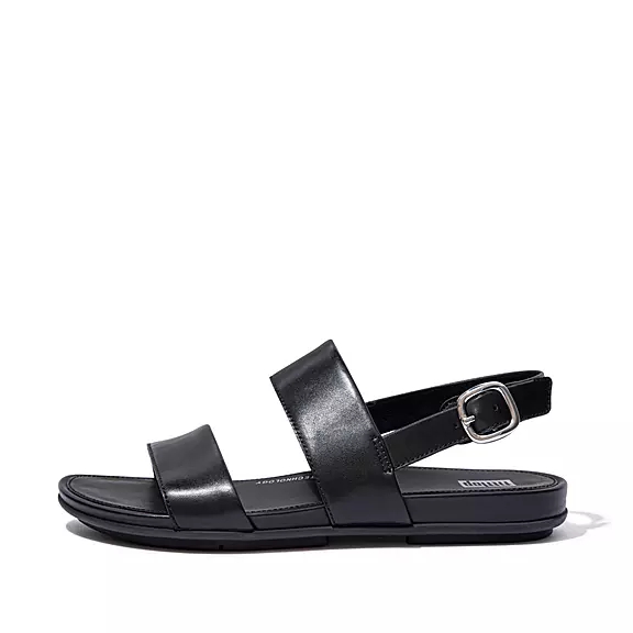 Sandali Con Cinturino Sul Retro Donna FitFlop GRACIE Pelle Nere | 11436366