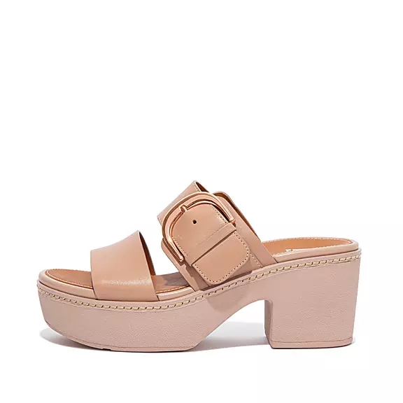 Sandali Con Plateau Donna FitFlop PILAR Pelle Beige | 81539971
