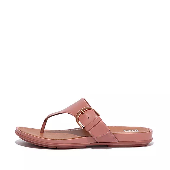 Sandali Con Puntale Donna FitFlop GRACIE Fibbia Pelle Rosa | 77792319