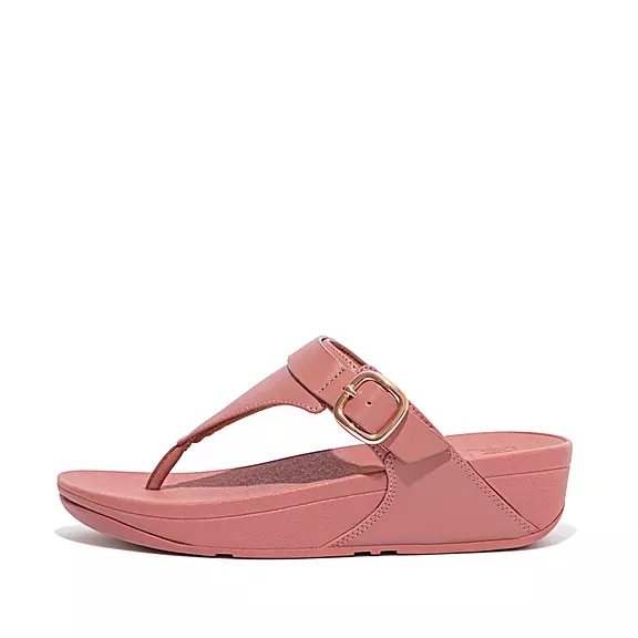 Sandali Con Puntale Donna FitFlop LULU Adjustable Pelle Rosa | 64939995