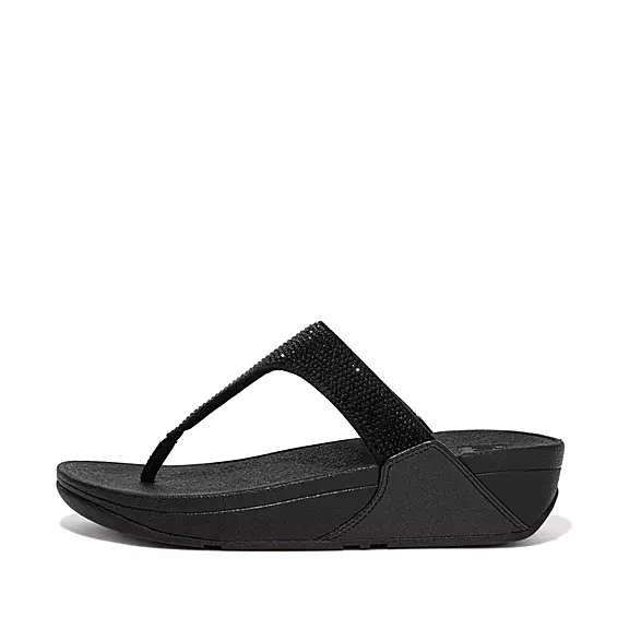 Sandali Con Puntale Donna FitFlop LULU Crystal Nere | 34178621