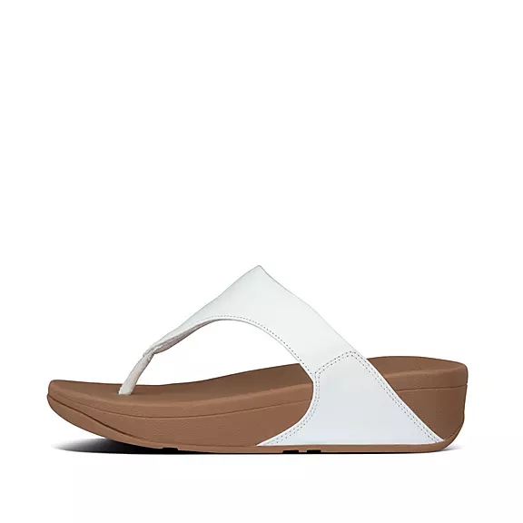 Sandali Con Puntale Donna FitFlop LULU Pelle Bianche | 36321146