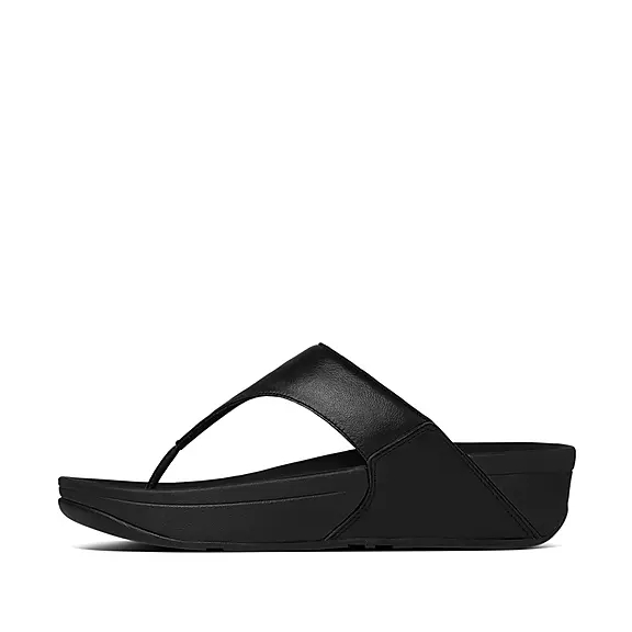 Sandali Con Puntale Donna FitFlop LULU Pelle Nere | 96483281