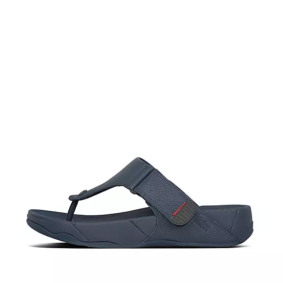Sandali Con Puntale Uomo FitFlop TRAKK II Pelle Blu Marino | 50038392
