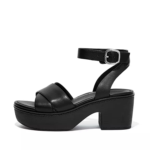 Sandali Con Zeppa Donna FitFlop PILAR Pelle Nere | 90828276