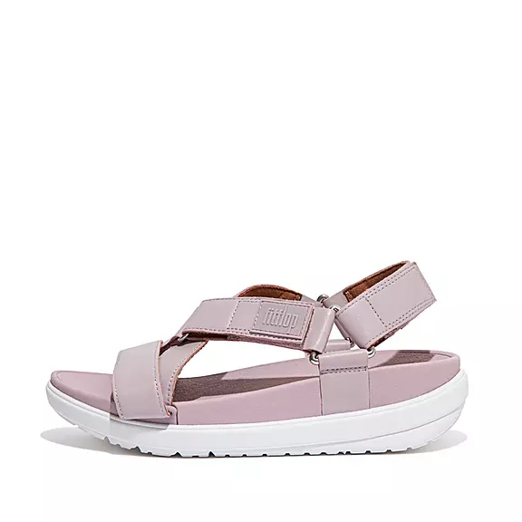 Sandali Donna FitFlop LOOSH Pelle Cross-Cinturino Viola Chiaro | 85960250