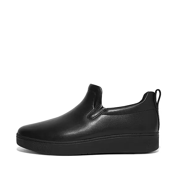 Scarpe Da Ginnastica Donna FitFlop RALLY Pelle Skate Nere | 94826894