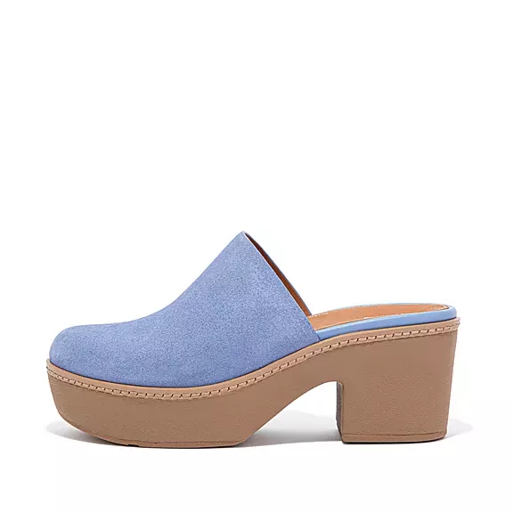 Zoccoli Donna FitFlop PILAR Pelle Scamosciata Lavanda | 43234361