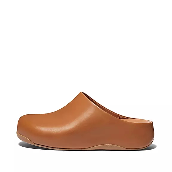 Zoccoli Donna FitFlop SHUV Pelle Marroni Chiaro | 17604120