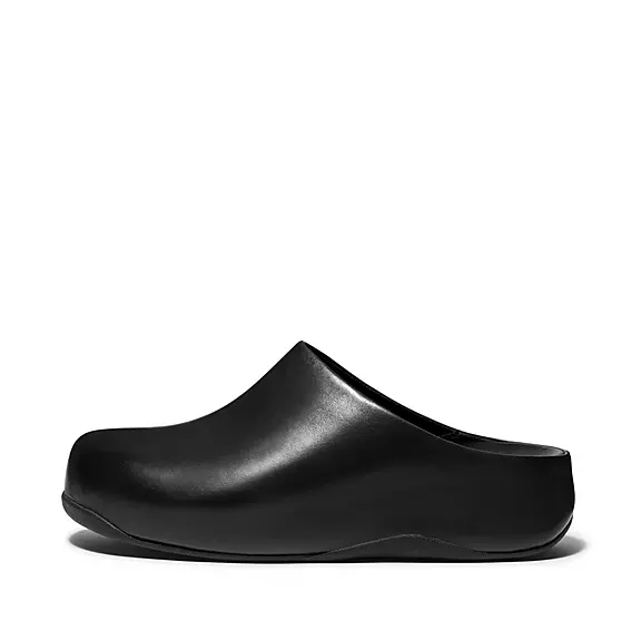 Zoccoli Donna FitFlop SHUV Pelle Nere | 79256434