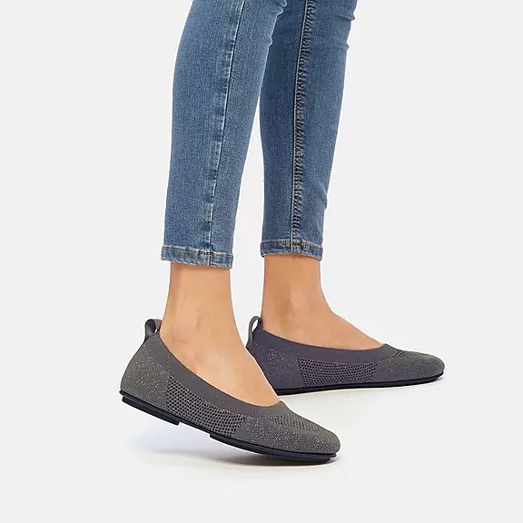 Ballerine Donna FitFlop ALLEGRO Airyknit Grigie | 78125912