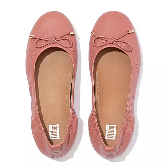 Ballerine Donna FitFlop ALLEGRO Bow Metallic Pelle Rosa | 88309335