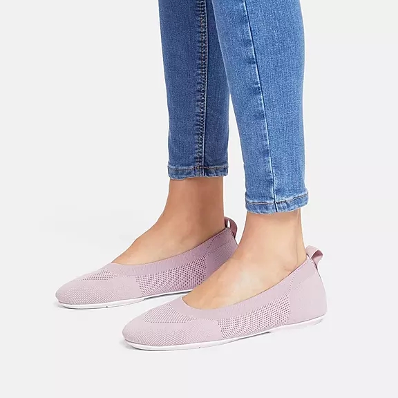 Ballerine Donna FitFlop ALLEGRO E01 Multi-Knit Viola Chiaro | 79381978