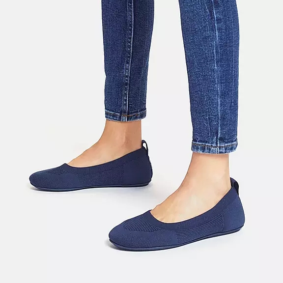 Ballerine Donna FitFlop ALLEGRO E01 Multi-Knit Blu Marino | 81358020