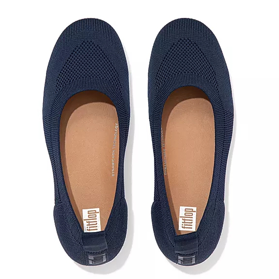 Ballerine Donna FitFlop ALLEGRO E01 Multi-Knit Blu Marino | 81358020