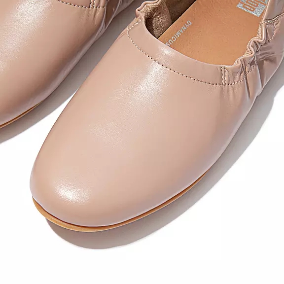 Ballerine Donna FitFlop ALLEGRO Fold-Down Back Pelle Beige | 70288518
