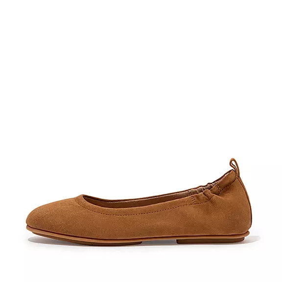 Ballerine Donna FitFlop ALLEGRO Pelle Scamosciata Marroni Chiaro | 43300996