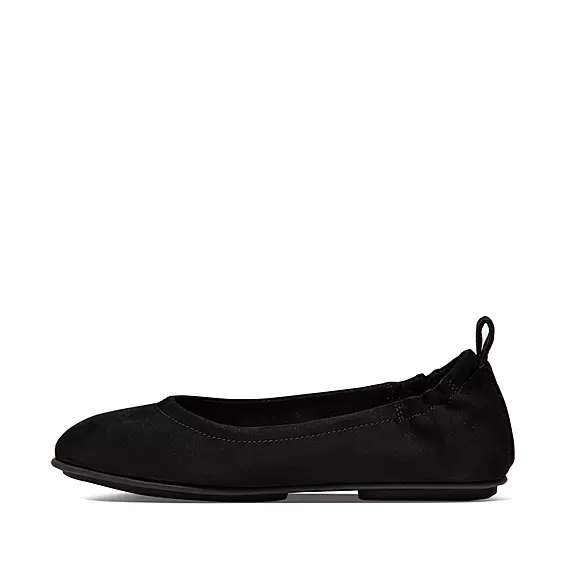 Ballerine Donna FitFlop ALLEGRO Pelle Scamosciata Nere | 58291450