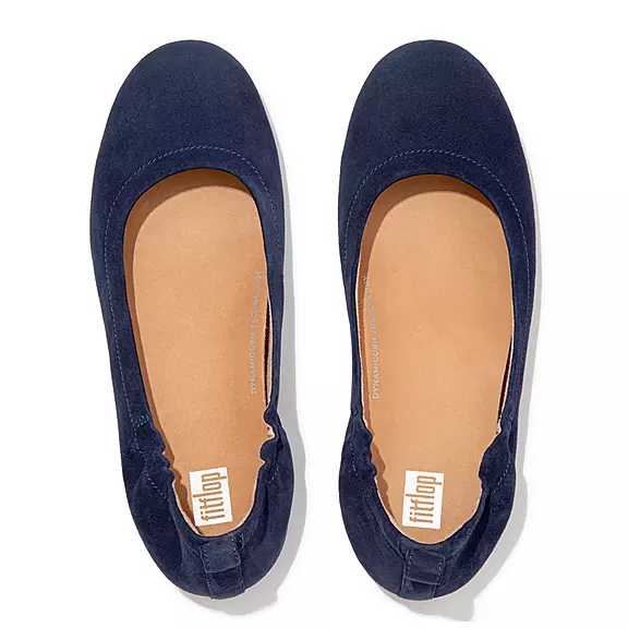Ballerine Donna FitFlop ALLEGRO Pelle Scamosciata Blu Marino | 79030941