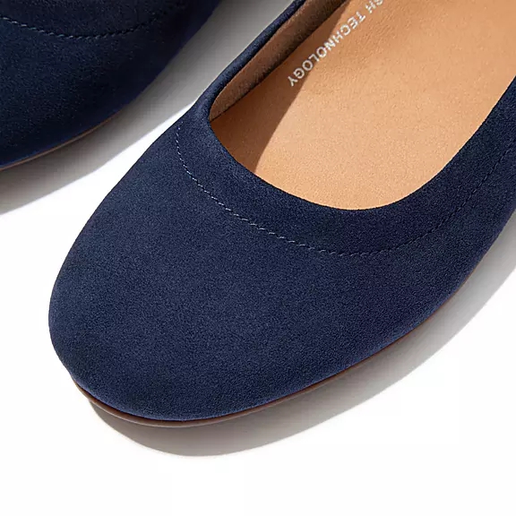 Ballerine Donna FitFlop ALLEGRO Pelle Scamosciata Blu Marino | 79030941