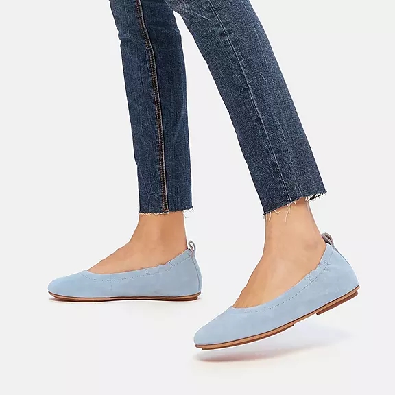 Ballerine Donna FitFlop ALLEGRO Pelle Scamosciata Blu | 86268760