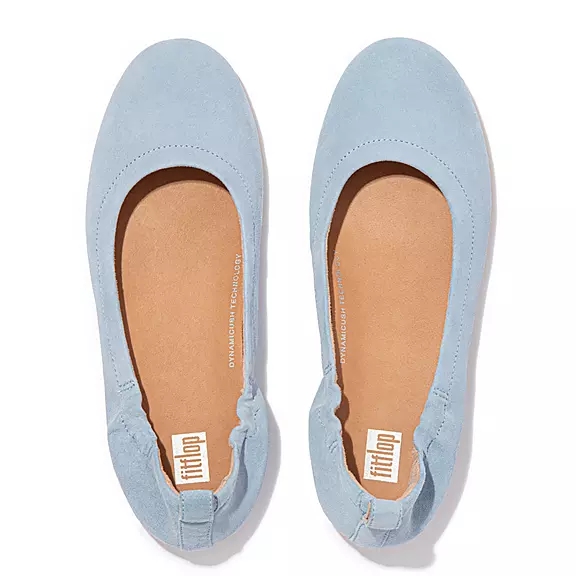 Ballerine Donna FitFlop ALLEGRO Pelle Scamosciata Blu | 86268760