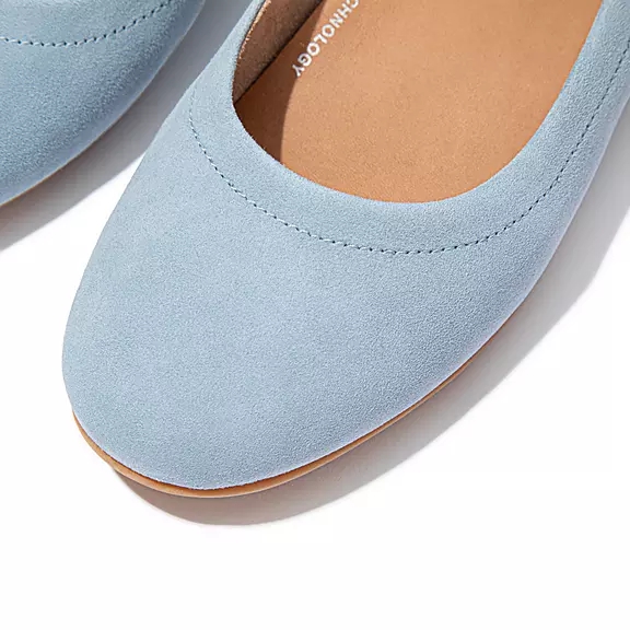Ballerine Donna FitFlop ALLEGRO Pelle Scamosciata Blu | 86268760