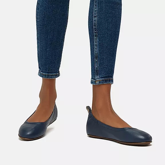Ballerine Donna FitFlop ALLEGRO Soft Pelle Blu Marino | 45128243