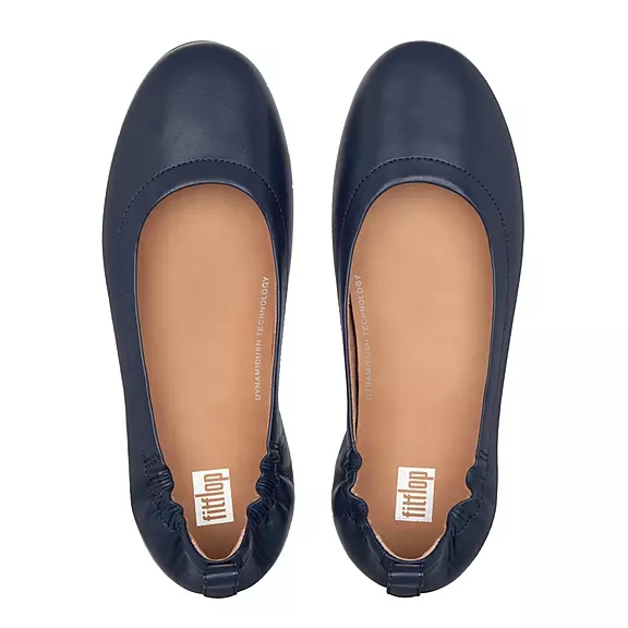 Ballerine Donna FitFlop ALLEGRO Soft Pelle Blu Marino | 45128243