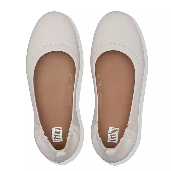 Ballerine Donna FitFlop ALLEGRO Soft Pelle Bianche | 78155153