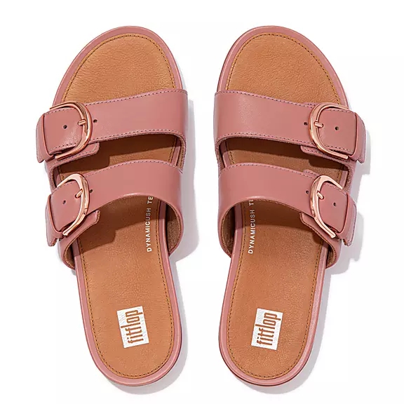 Ciabatte Donna FitFlop GRACIE Fibbia Pelle Rosa | 35965099