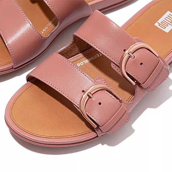 Ciabatte Donna FitFlop GRACIE Fibbia Pelle Rosa | 35965099
