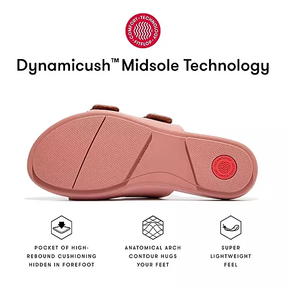 Ciabatte Donna FitFlop GRACIE Fibbia Pelle Rosa | 35965099