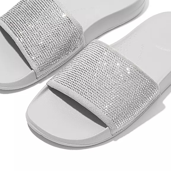 Ciabatte Donna FitFlop IQUSHION Acqua-Resistant Crystal Argento | 44117909