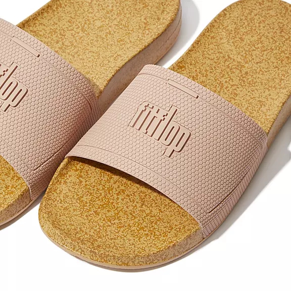 Ciabatte Donna FitFlop IQUSHION Cork-Print Beige | 19768647