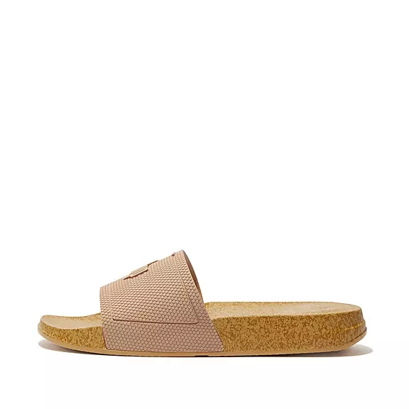 Ciabatte Donna FitFlop IQUSHION Cork-Print Beige | 19768647