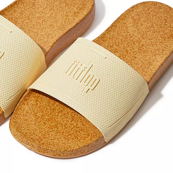 Ciabatte Donna FitFlop IQUSHION Cork-Print Beige | 40760659