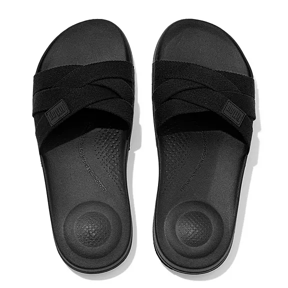 Ciabatte Donna FitFlop IQUSHION Multi-Cinturino Nere | 39897107