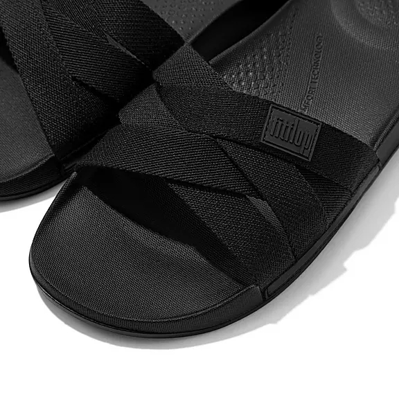 Ciabatte Donna FitFlop IQUSHION Multi-Cinturino Nere | 39897107
