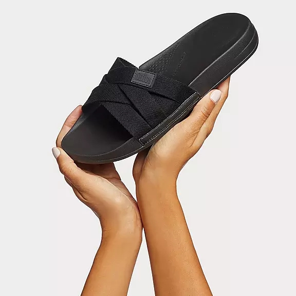 Ciabatte Donna FitFlop IQUSHION Multi-Cinturino Nere | 39897107
