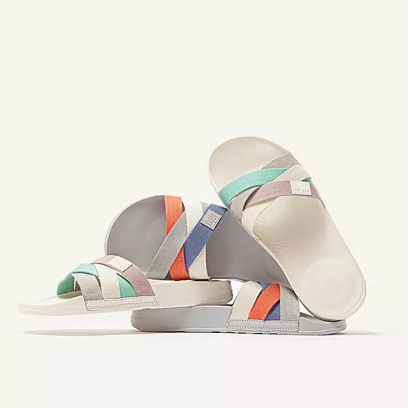 Ciabatte Donna FitFlop IQUSHION Multi-Cinturino Grigie | 60290747
