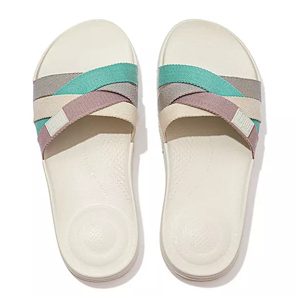Ciabatte Donna FitFlop IQUSHION Multi-Cinturino Crema | 95798596