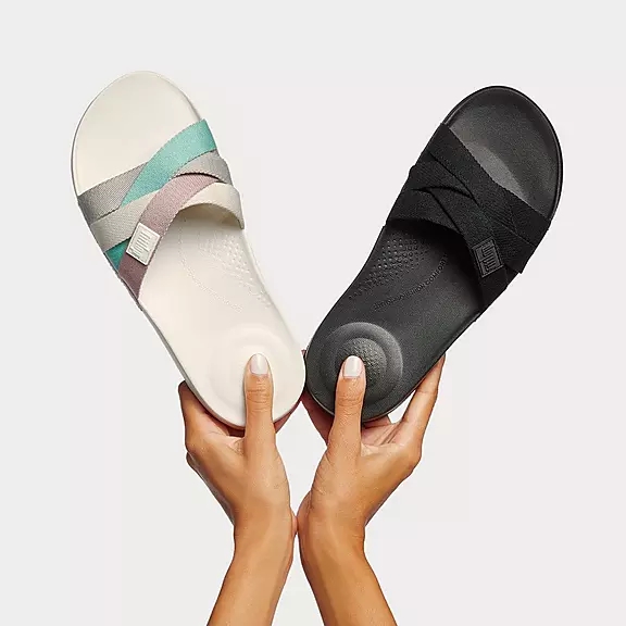 Ciabatte Donna FitFlop IQUSHION Multi-Cinturino Crema | 95798596