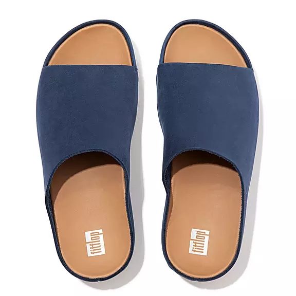 Ciabatte Donna FitFlop SHUV Nubuck Blu Marino | 40402349