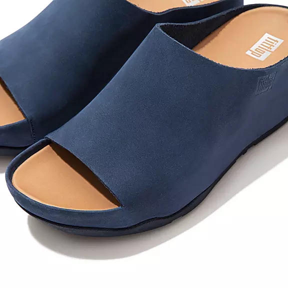 Ciabatte Donna FitFlop SHUV Nubuck Blu Marino | 40402349